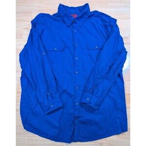The Foundry Supply Co. Men's Big & Tall Long Sleeve Button Down Shirt 3XLT Blue